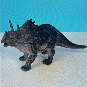Black Triceratops Reptile Toy